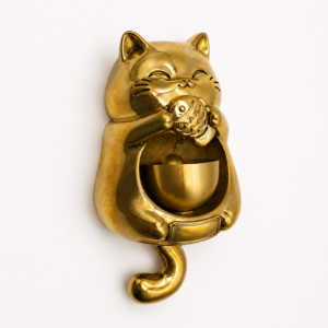 Brass Lucky Cat Door Bell
