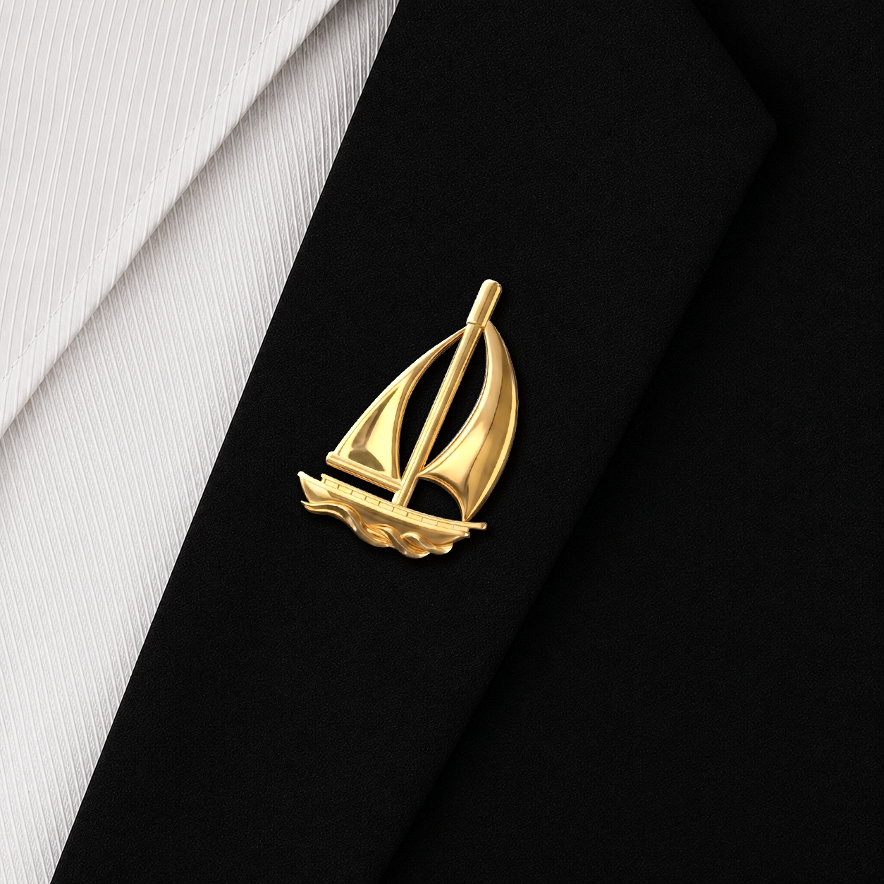 The Voyager Brass Sailing Brooch - 图片 4