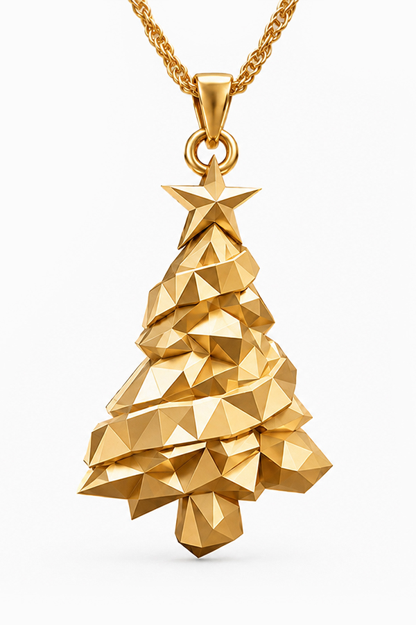 The Golden Christmas Tree Pendant – Shop at Oricast