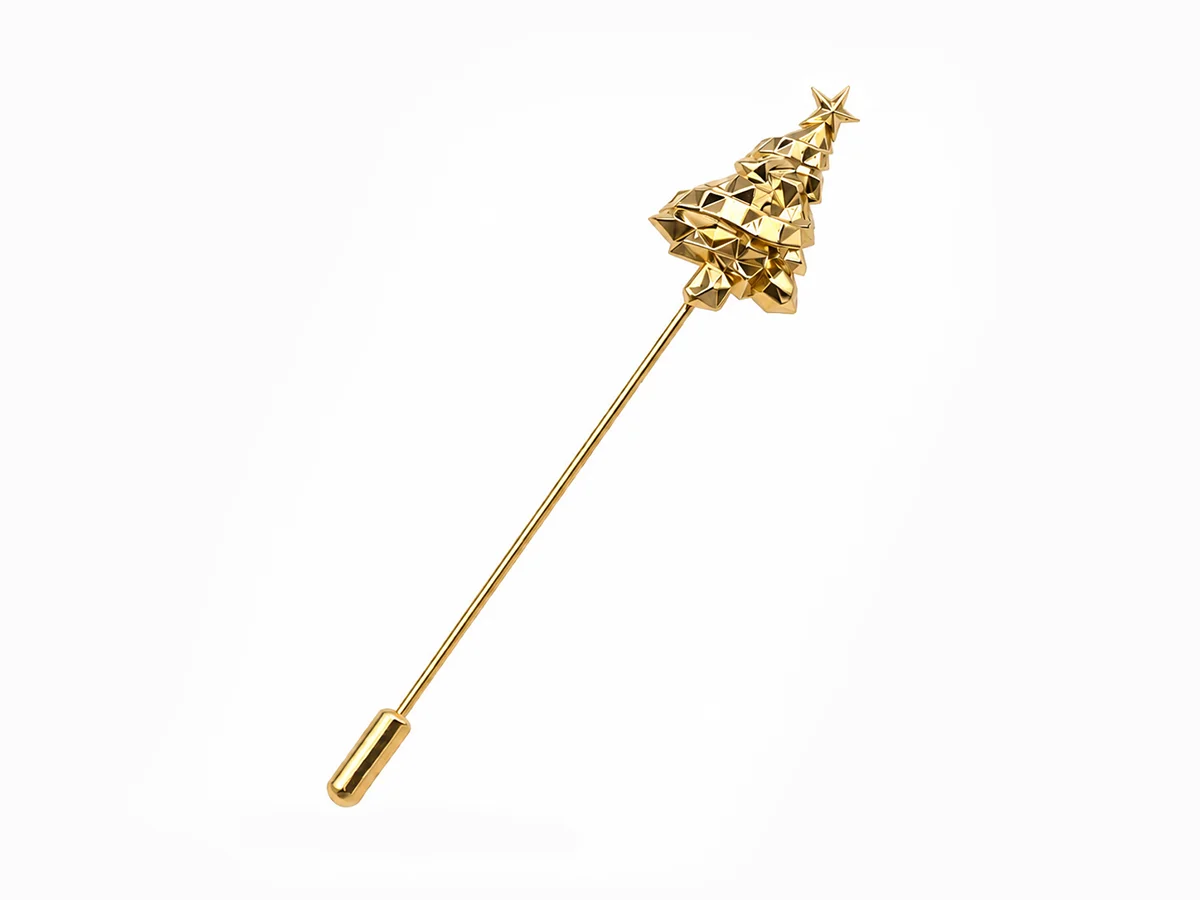The Golden Christmas Tree Brooch